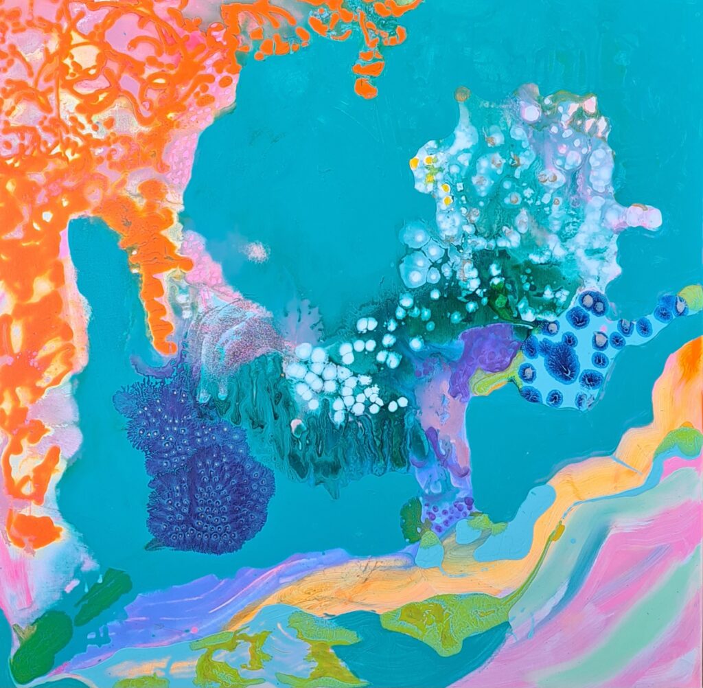colorful art painting interior design abstract