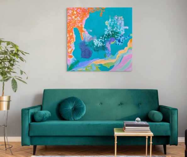 colorful painting art living room company