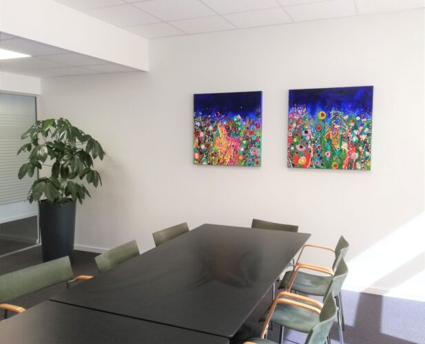 farverigt maleri blomster design kunst maleri ny kunst kunst på arbejdet